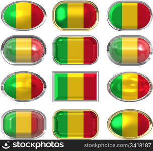twelve buttons of the Flag of Mali