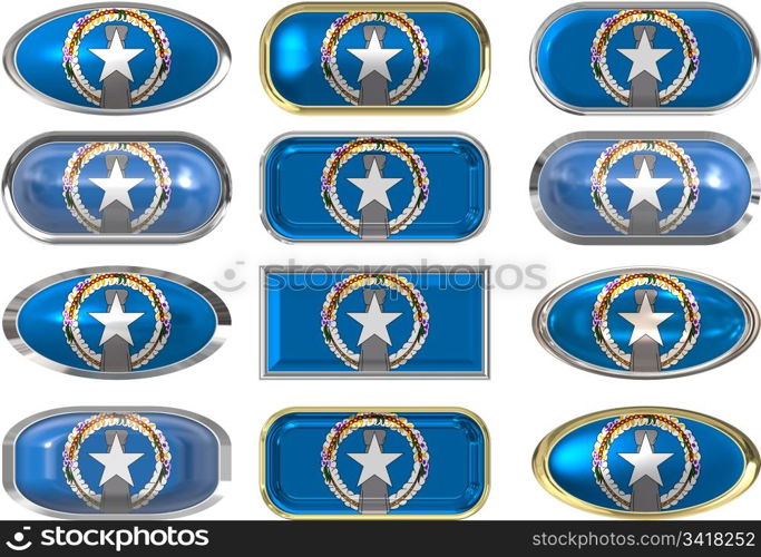 twelve buttons of the Flag of Northern Mariana Islands