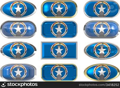 twelve buttons of the Flag of Northern Mariana Islands