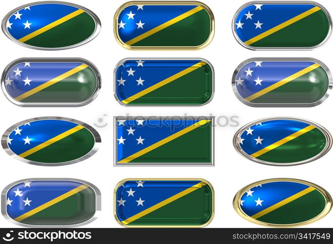 twelve buttons of the Flag of Solomon Islands