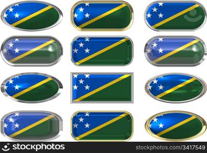 twelve buttons of the Flag of Solomon Islands