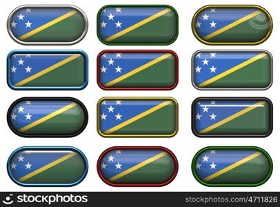 twelve buttons of the Flag of Solomon Islands