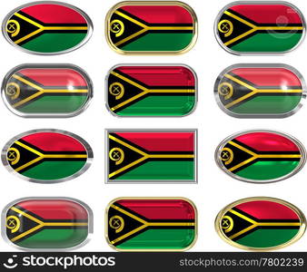 twelve buttons of the Flag of Vanuatu