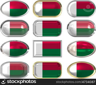 twelve Great buttons of the Flag of Madagascar