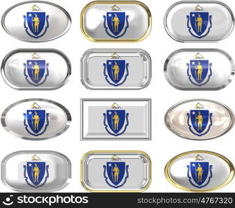 twelve Great buttons of the Flag of massachusetts