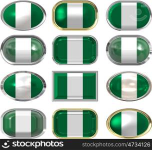 twelve Great buttons of the Flag of Nigeria