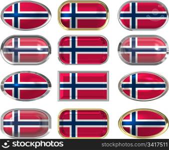 twelve Great buttons of the Flag of Norway
