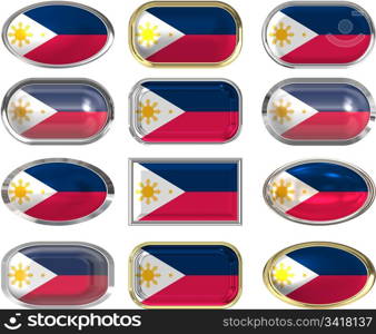 twelve Great buttons of the Flag of Philippines