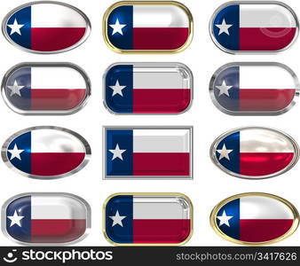 twelve Great buttons of the Flag of Texas