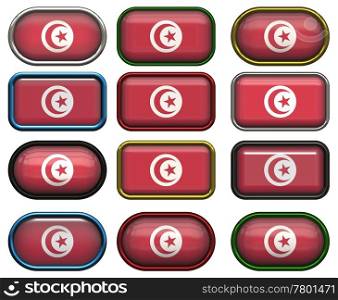 twelve Great buttons of the Flag of Tunisia