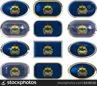 twelve Great buttons of the Flag of vermont