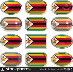 twelve Great buttons of the Flag of Zimbabwe