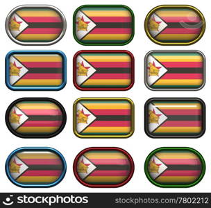 twelve Great buttons of the Flag of Zimbabwe