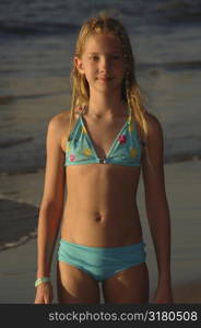 Twelve year old girl at the beach