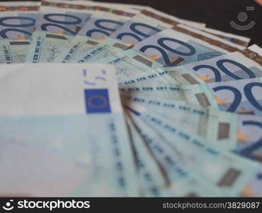 Twenty Euro banknotes currency of Europe