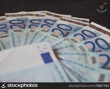 Twenty Euro banknotes currency of Europe