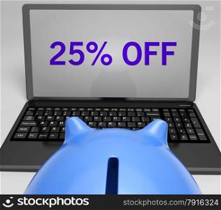 Twenty-Five Percent Off On Notebook Shows Special Offers And Reductions