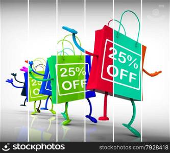 Twenty-five Percent Off Shopping Bags Show 25 Discounts