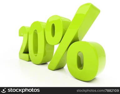 Twenty percent off. Discount 20. &#xA;Percentage. 3D illustration