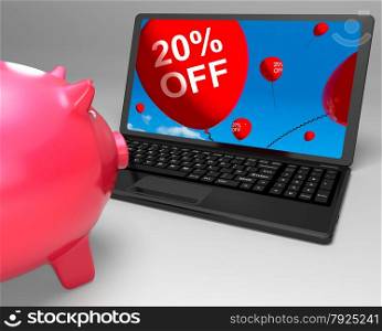 Twenty Percent Off Laptop Meaning Online Products Discounted 20