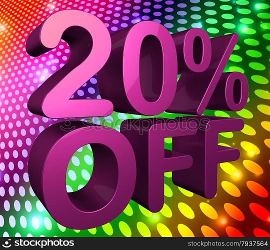 Twenty Percent Off Meaning Sale Save And Reduction