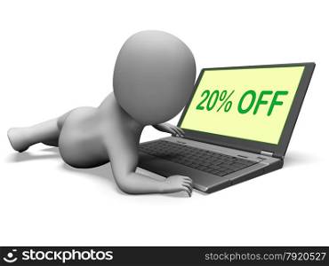 Twenty Percent Off Monitor Meaning 20% Deduction Or Sale Online