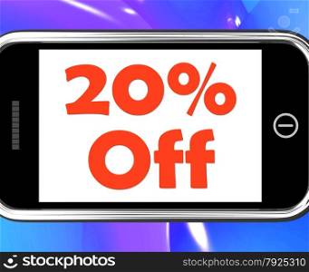 . Twenty Percent Phone Show Sale Discount Or 20 Off