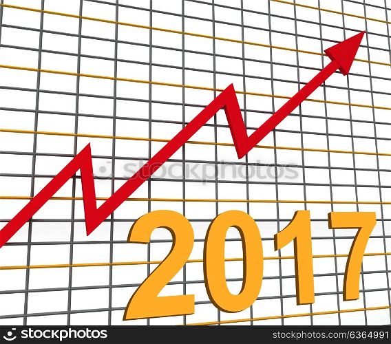 Twenty Seventeen Graph Chart Showing Increase In 2017