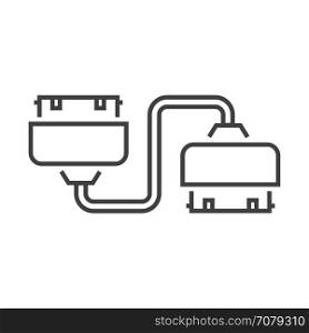 Twin Adapter Line icon