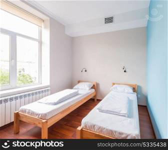Twin bed room in hotel