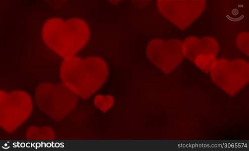 Twinkling love hearts motion background (seamless loop)