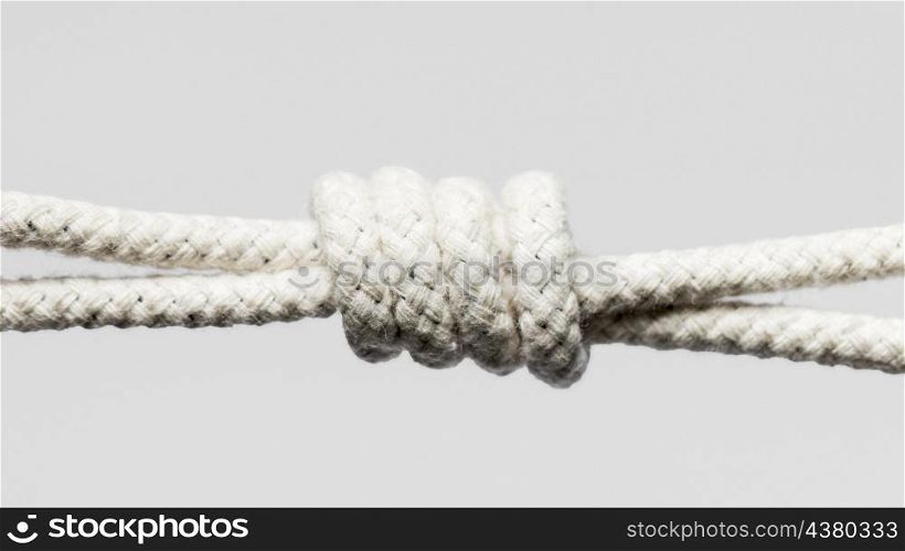 twisted cotton rope front view