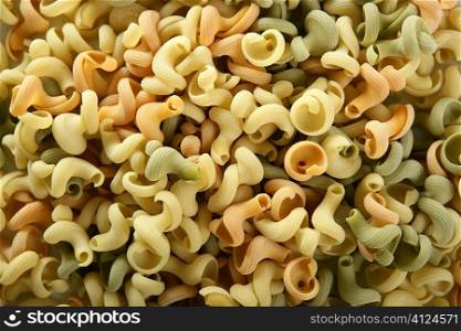 Twisty snail shape, Italian multicolor pasta texture, good for background