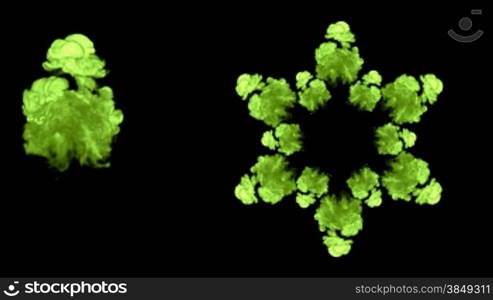 Two Abstract pungent smoke stars with different views. You can find other smoke abstractions in my portfolio