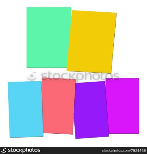 Two And Four Blank Paper Slips Showing Copyspace For 2 Or 4 Letter Words