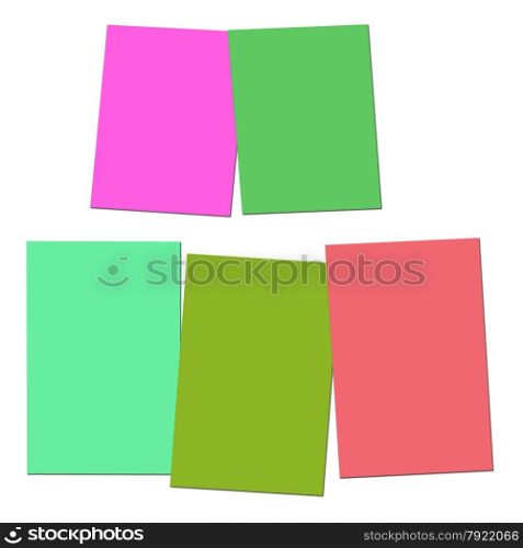 Two And Three Blank Paper Slips Showing Copyspace For 2 Or 3 Letter Words