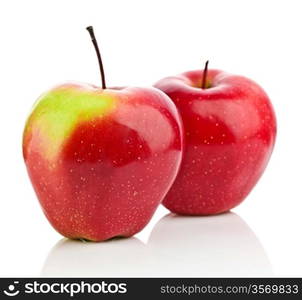 two apple isolated