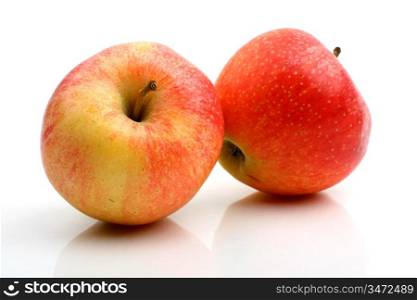 two apples isolated on white background