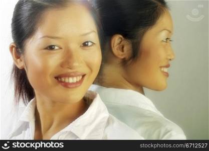 Two Asian faces