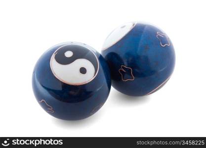 two balls isolated on a white background