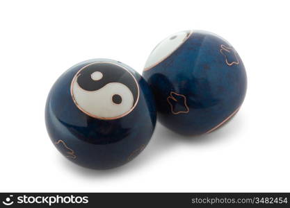 two balls isolated on a white background