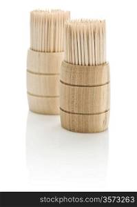 two barrels with toothpicks