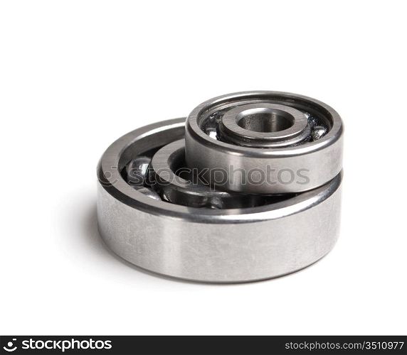two bearings isolated on white background