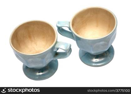 Two beautiful cups on a white background