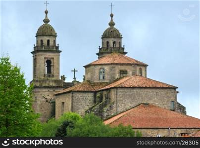 Two Bell towers of San Francisco church in Santiago de Compostela, Spain.