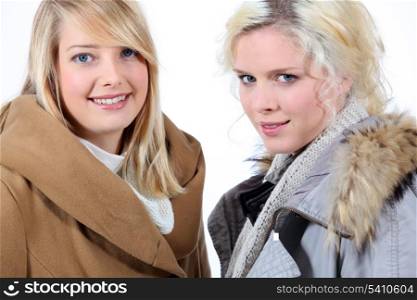Two blonde women