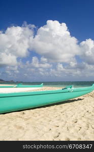 Two boats on the beach