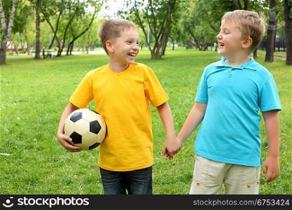 Two boys in the park