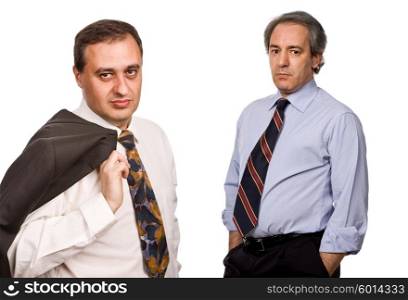 two business men isolated on white background