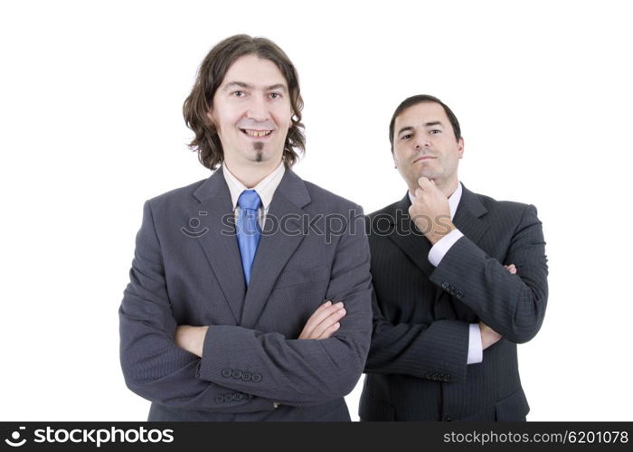 two business men isolated on white background